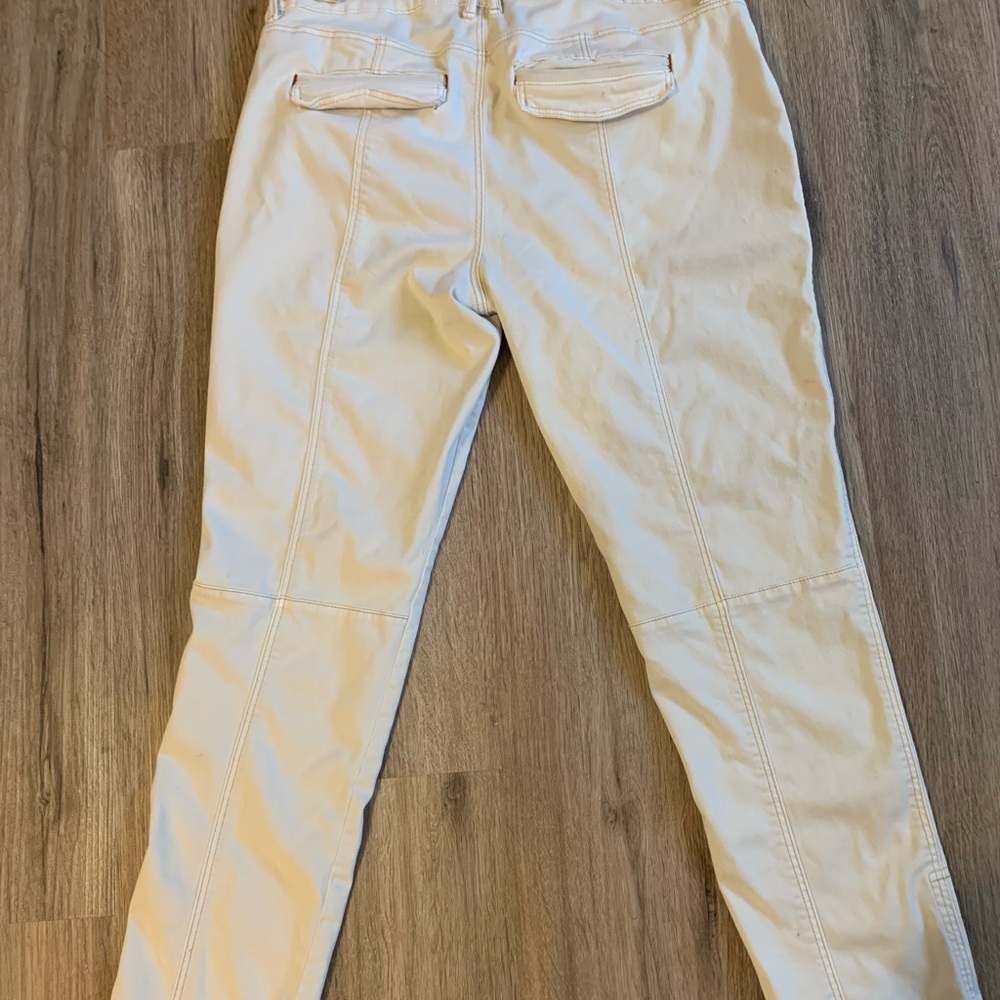 White House Black Market Womens Lightweight Cream Pants. Super Comfy Size 8 EUC - Picture 4 of 8